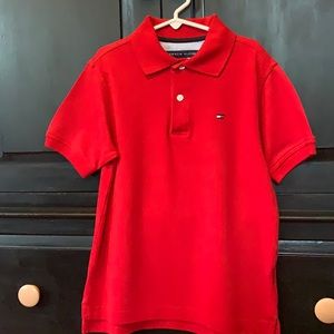 Boys Red Tommy Hilfiger Shirt.